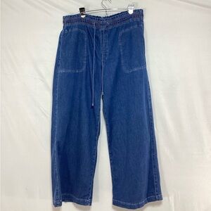 American Eagle XL Outfitters Blue stretch Wide Leg Jeans